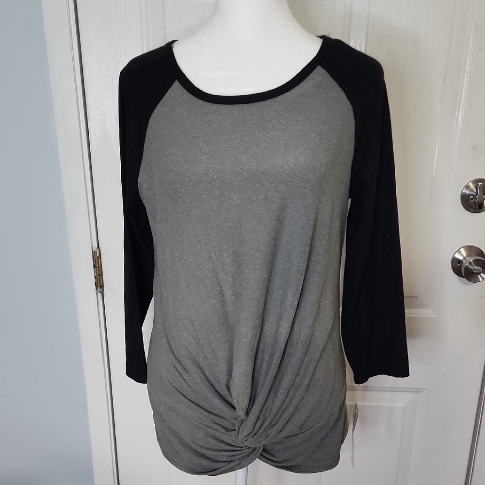 Wishful Park Two-Tone Long Sleeve Top
